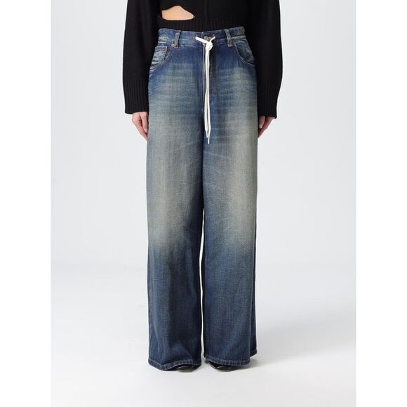Mm6 Maison Margiela Jeans Woman Gnawed Blue